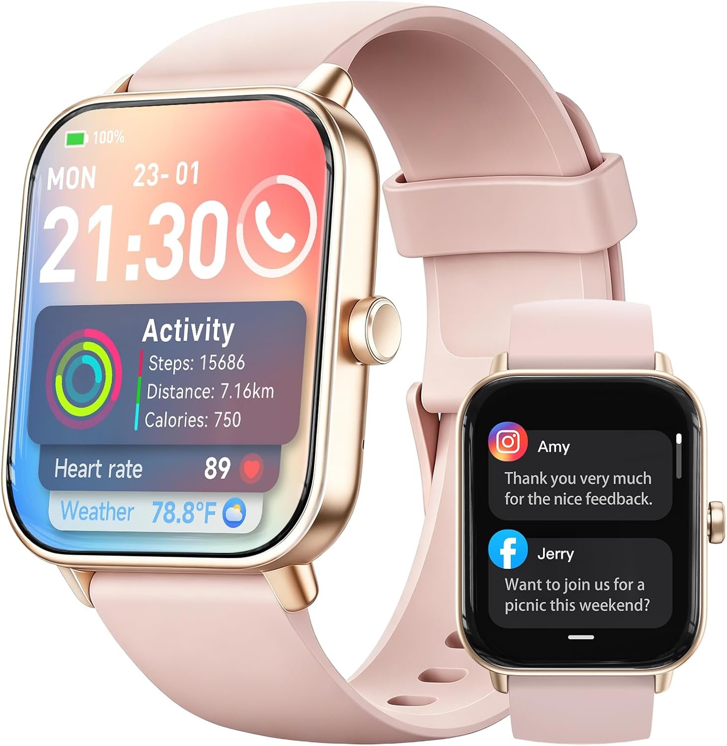 Best Smart Watch for Women in 2026 – 1.85″ AMOLED Smartwatch with Alexa, Bluetooth Calling & 120+ Sports Modes