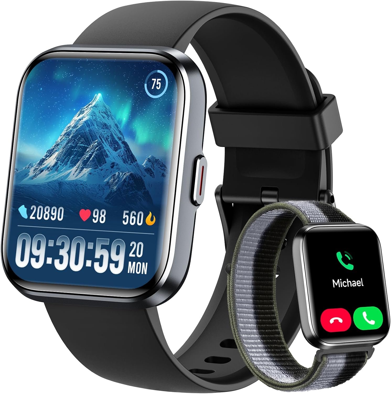 Best Smart Watch for Men and Women in 2026 – 1.8″ HD Fitness Tracker with Alexa, Bluetooth Calling & 110+ Sports Modes