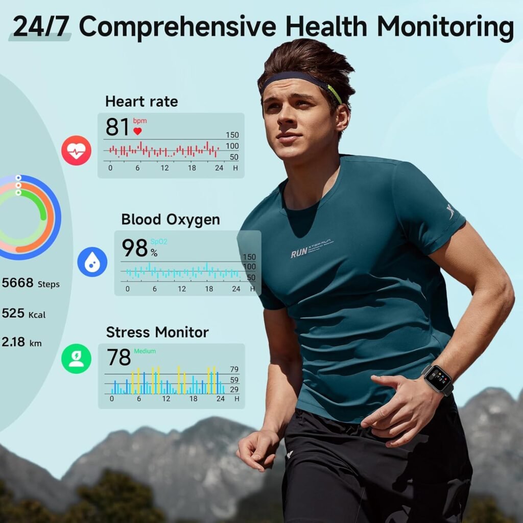 Best Smart Watch for Men and Women in 2026 – 1.8" HD Fitness Tracker with Alexa, Bluetooth Calling & 110+ Sports Modes Smart Watch