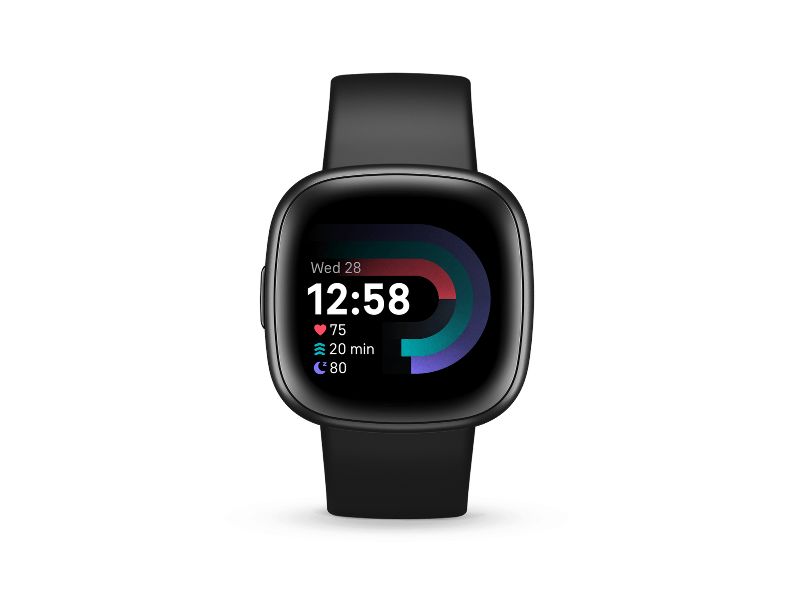 Fitbit Versa 4 smartwatch black front product image