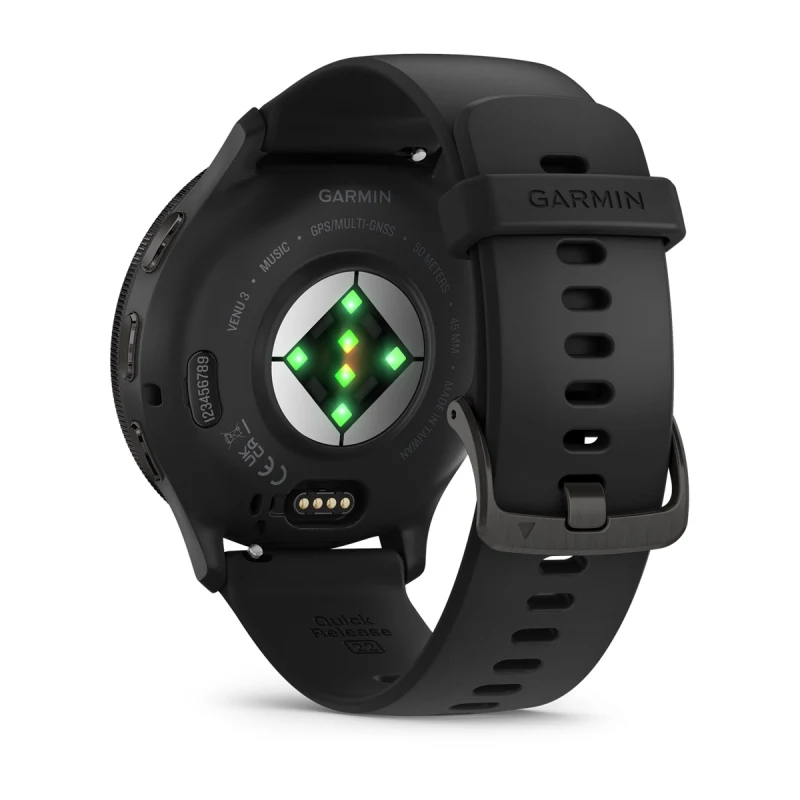 Garmin Venu 3 smartwatch black product-only angle
