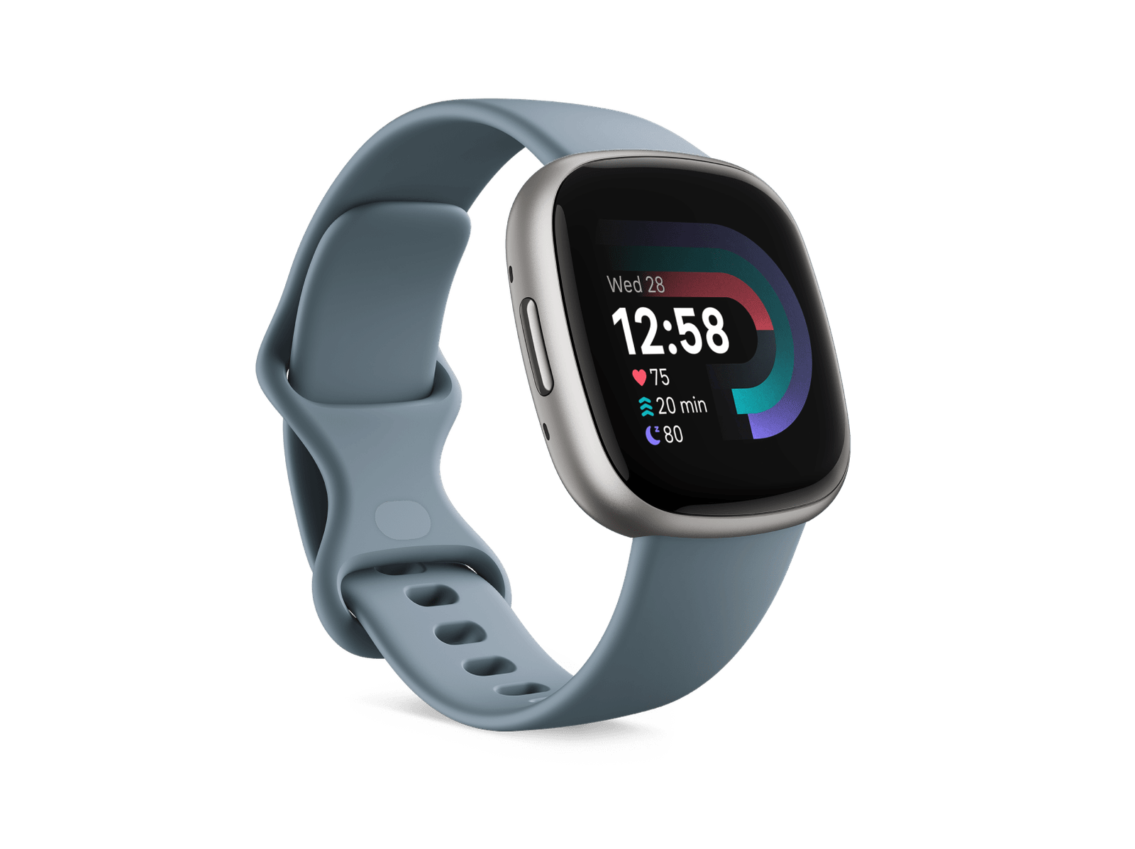 Fitbit Versa 4 smartwatch blue angle product image