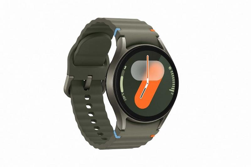 Samsung Galaxy Watch7 smartwatch green side angle product image
