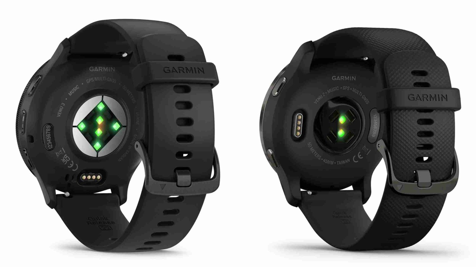 Garmin Venu 3 smartwatch product-only back pair image