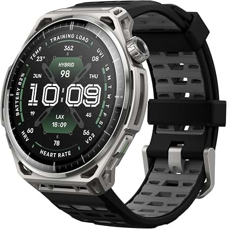 Amazfit Falcon smartwatch product-only titanium front view
