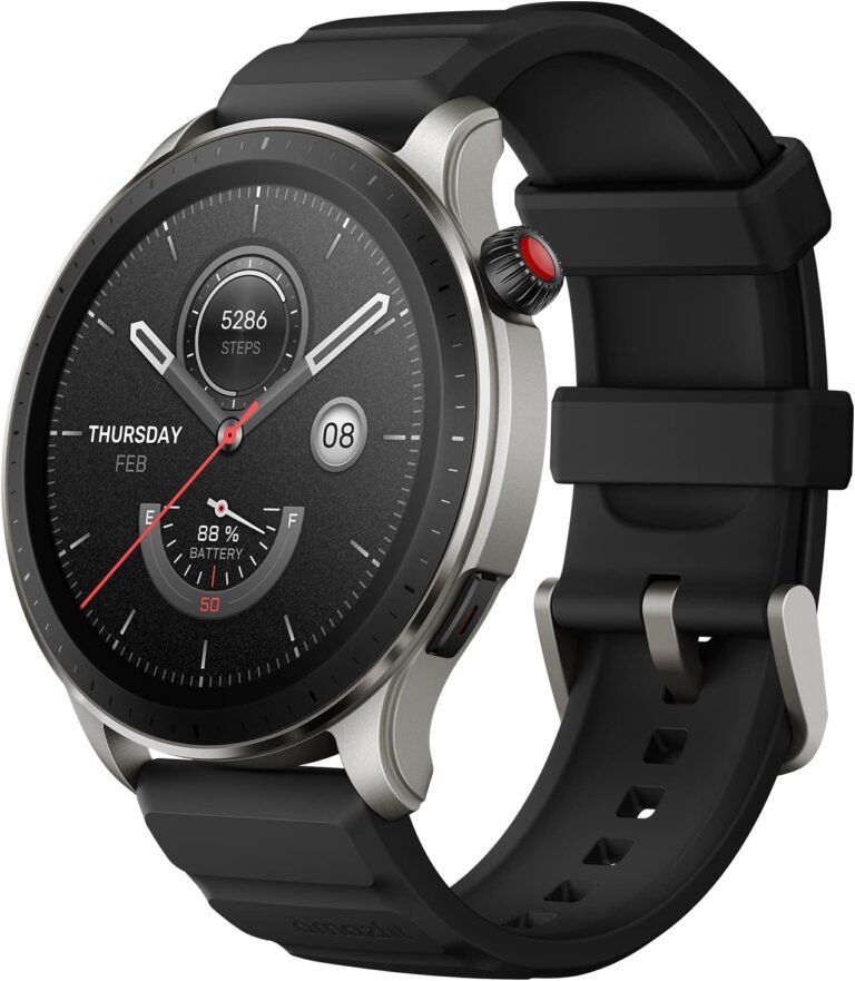 AqbalOnline | Smartwatch Reviews & Amazon Deals Amazfit GTR 4 smartwatch product-only black angle