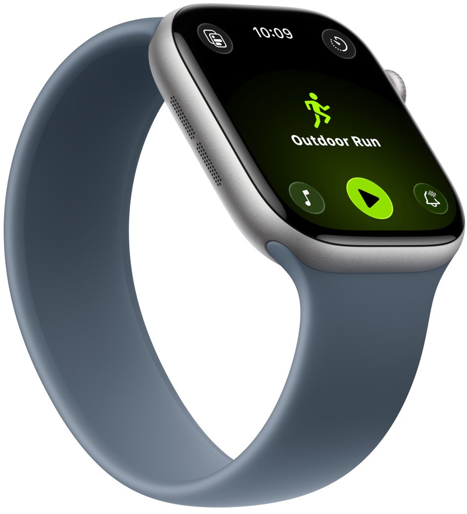 Apple Watch Series 11 Smartwatch Review: 24-Hour Battery, Sleep Score & ECG Apple Watch Series 11 smartwatch product-only case and band angle