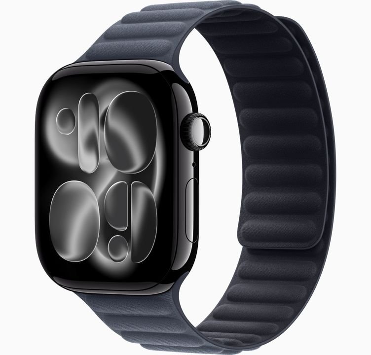 Apple Watch Series 11 Smartwatch Review: 24-Hour Battery, Sleep Score & ECG Apple Watch Series 11 smartwatch product-only angled view