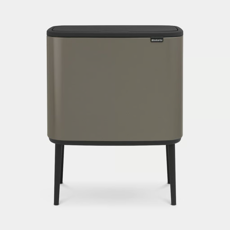 Brabantia Bo Touch Bin 36L raised-leg kitchen trash can with soft-touch lid