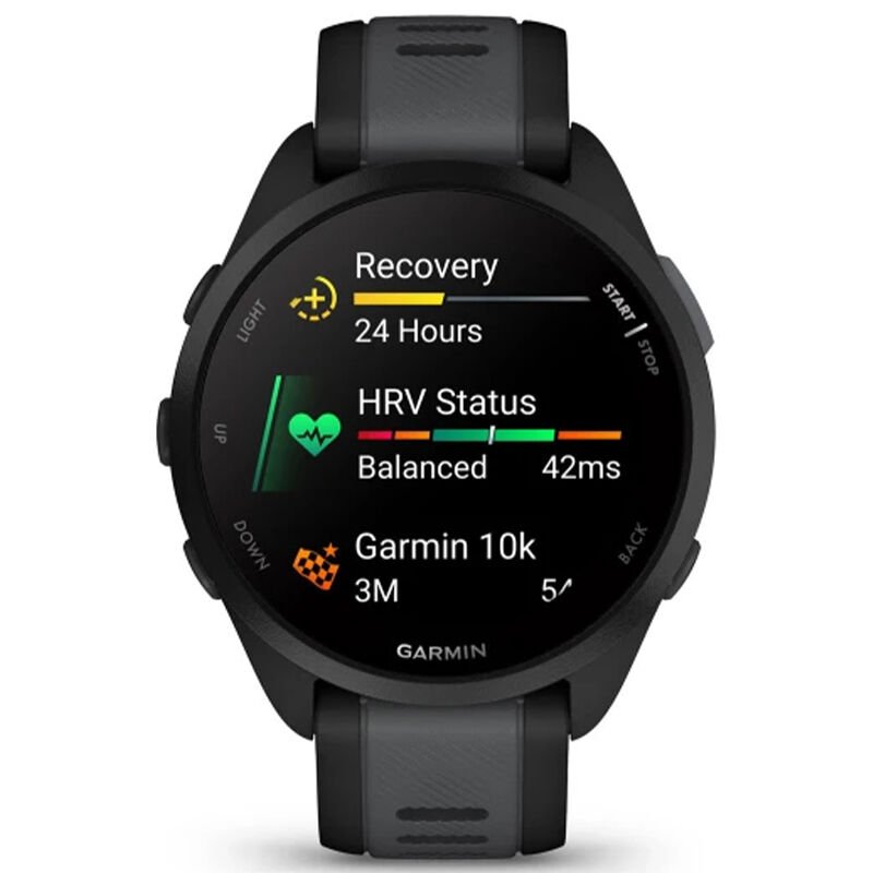 Garmin Forerunner 165 smartwatch recovery screen product-only view