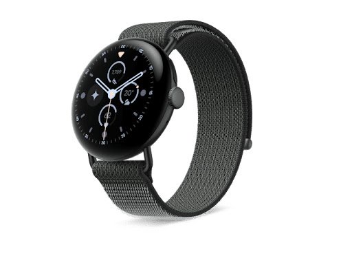 Google Pixel Watch 3 Smartwatch Review: 24-Hour Battery, Fitbit Running & Readiness Google Pixel Watch 3 smartwatch band angle product-only view