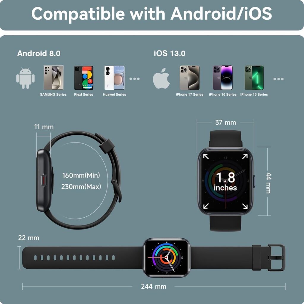 Smart Watch for Men Women Review: 1.85" Alexa Smartwatch with 120+ Sports Modes s44
